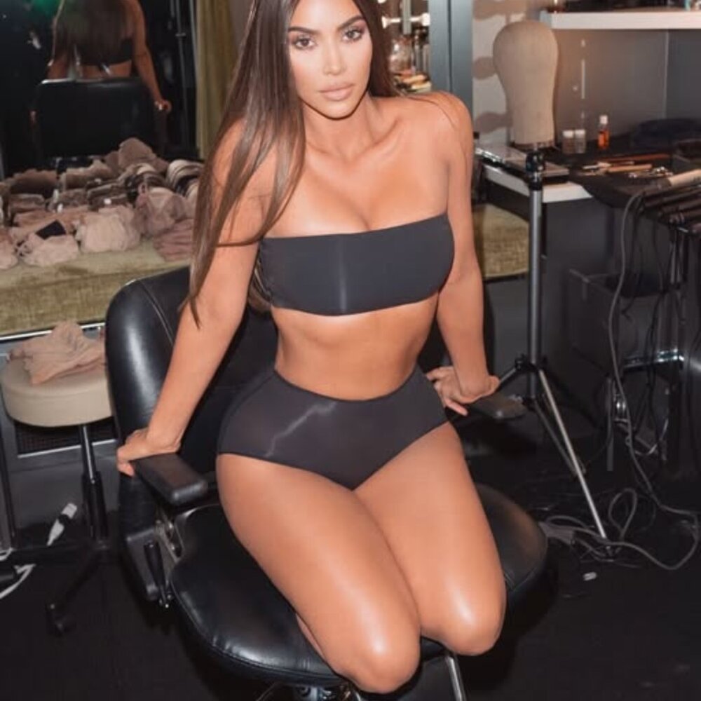 SKIMS Shaping Swim Bandeau + High Waist Bikini Set Sienna XXS